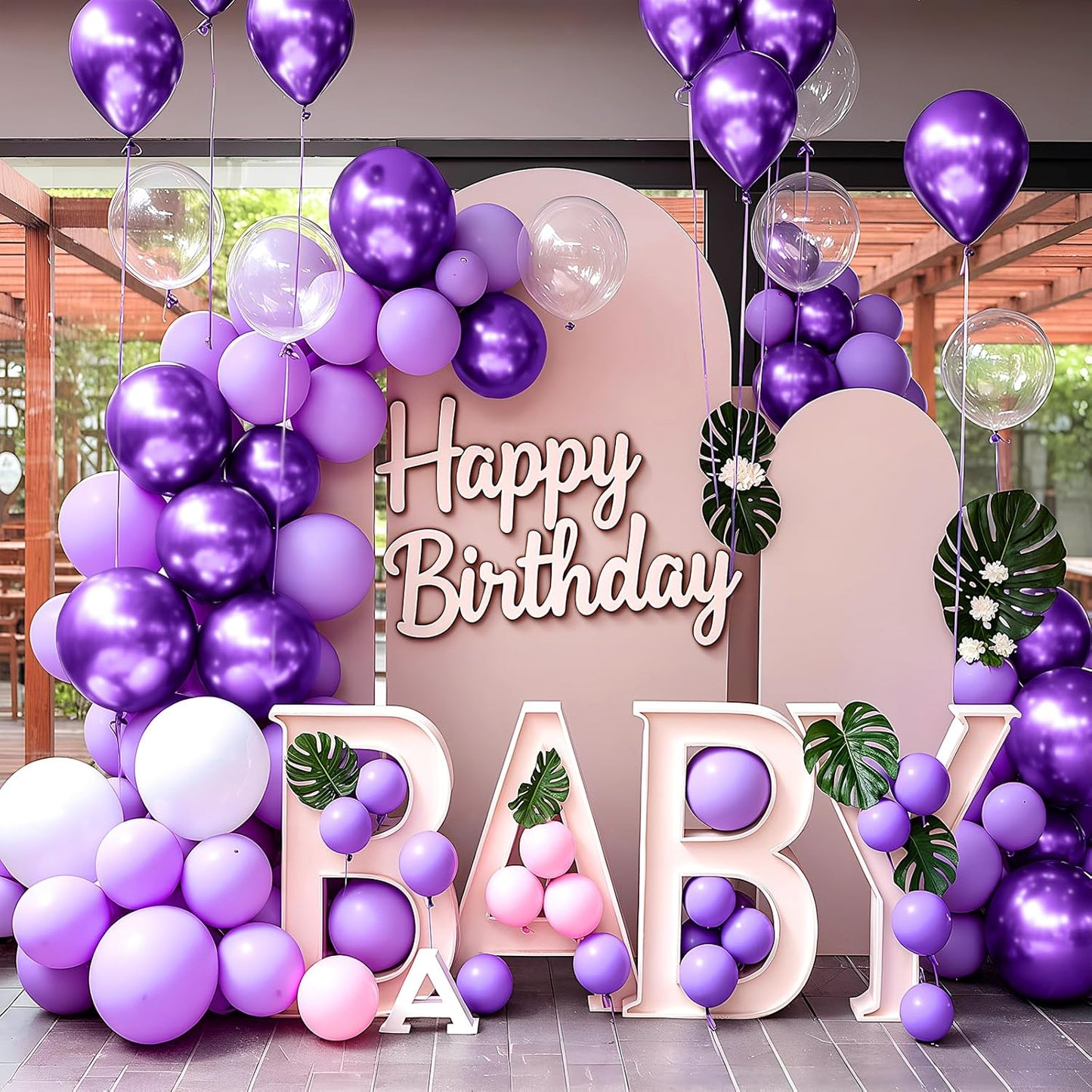 Metallic Purple Balloons 100 Pack – 12 Inch Chrome Purple Latex Balloons for Wedding, Graduation, Halloween & Party Decorations