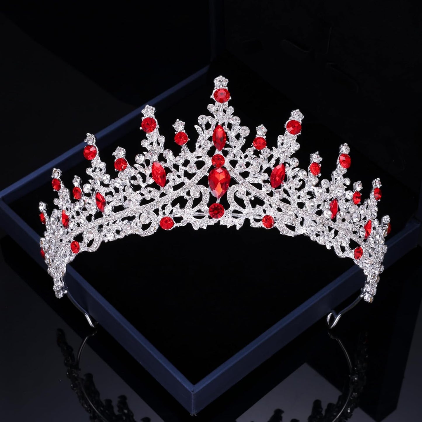 Kamirola Tiaras and Crowns for Women,Tiaras Earrings Necklace, Crystal Bridal Jewelry Set(TR83