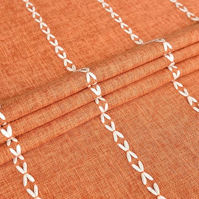 Zobesta Orange Table Cloth Rectangle Table 120 x 53 Inch, Farmhouse Tablecloth Cotton Tablecloth for Rectangle Tables, Washable Dining Table Cover for Halloween,Thanksgiving, Dining, Outdoor,Fall