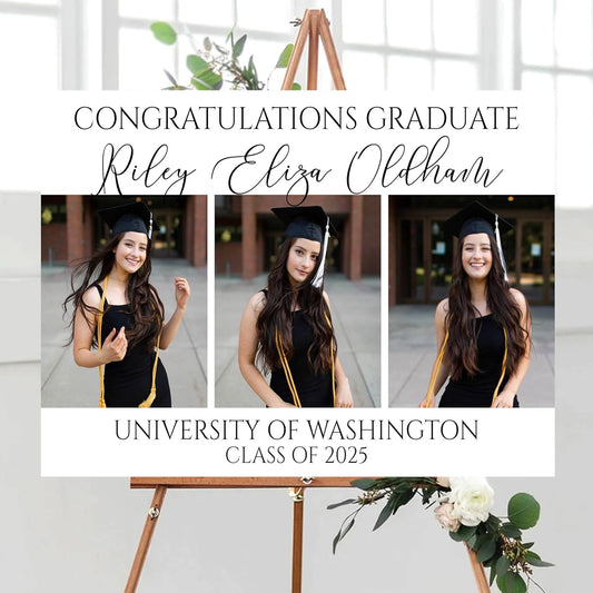 Personalized Graduation Party Welcome Sign With Photo, Graduation Decorations Senior 2025 Yard Sign, Custom Graduation Yard Signs Class of 2025, High School, College Sign For Graduation Party #8