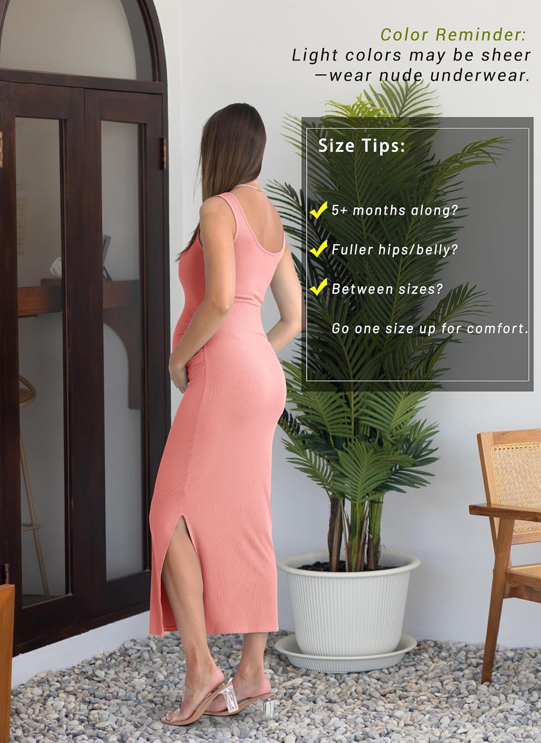 Rnxrbb 2 PCS Fall Winter Maternity Dress Cardigan Set Long Bodycon Maxi Formal Dresses Boho Baby Shower for Women