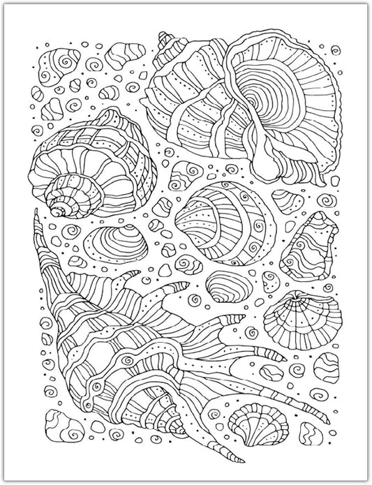 ZOCO Oceans Coloring Book Bundles – 25 Bulk Pack with Pencils – Mindfulness Gifts for Adults, Seniors, Teens, Kids – Great for Wellness Programs, Group Activities & Assisted Living