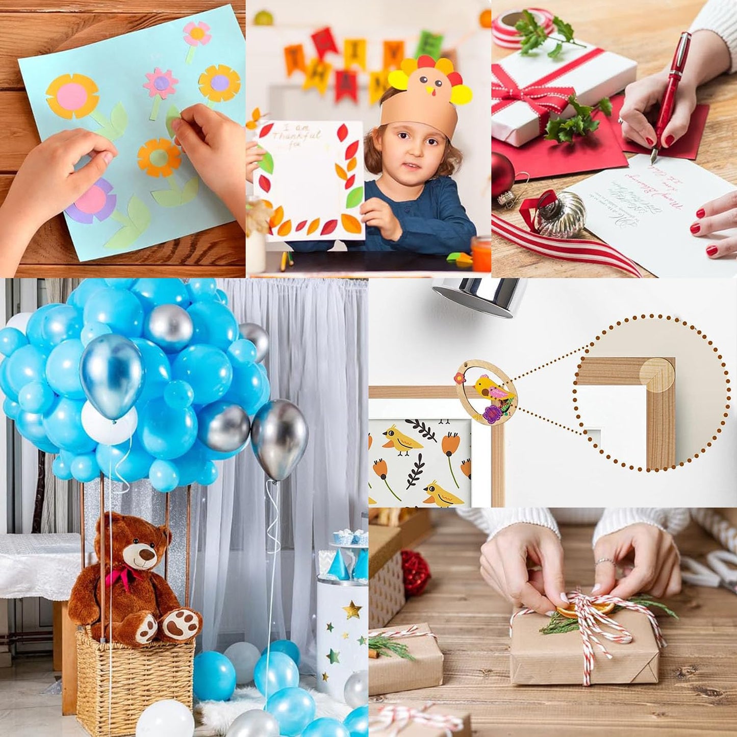 400 PCS Stick Dots Double Sided, 0.4" Clear Removable Sticky Adhesive Mounting Putty for Fixed Toy Doll Balloons Festival Party Decorations(Thickness 0.7mm