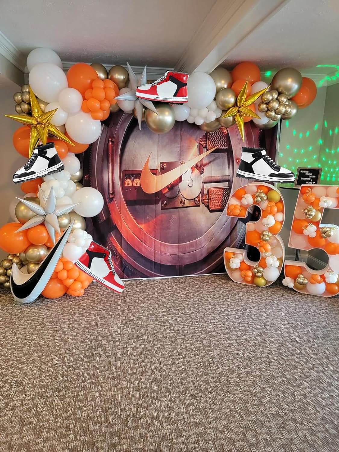 6 Pcs Basketball Shoes Sneaker Balloons/Sports theme party decorations/Boys Men Game Birthday supplies/Sports Theme Balloons