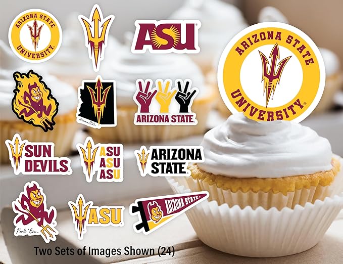 Arizona State Party Supplies for Football, Birthday Gift, Graduation Party Banner and Cake Toppers (42 Pieces) (Arizona State Sun Devils)