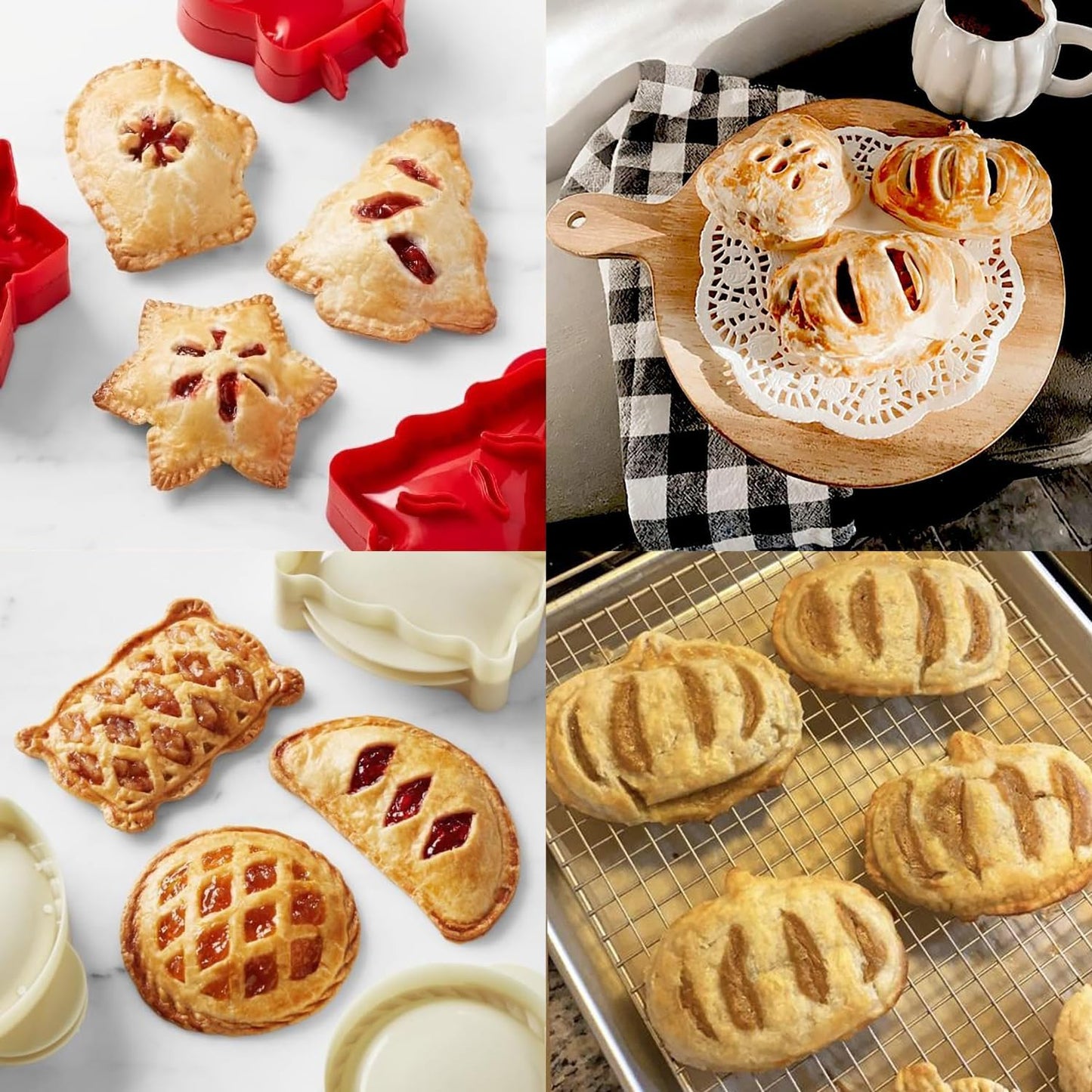 9PCS Mini Hand Pie Molds,Party Potluck Hand Pie Molds for Baking,Fits All Kinds of Festivals and Parties (9PCS-A)