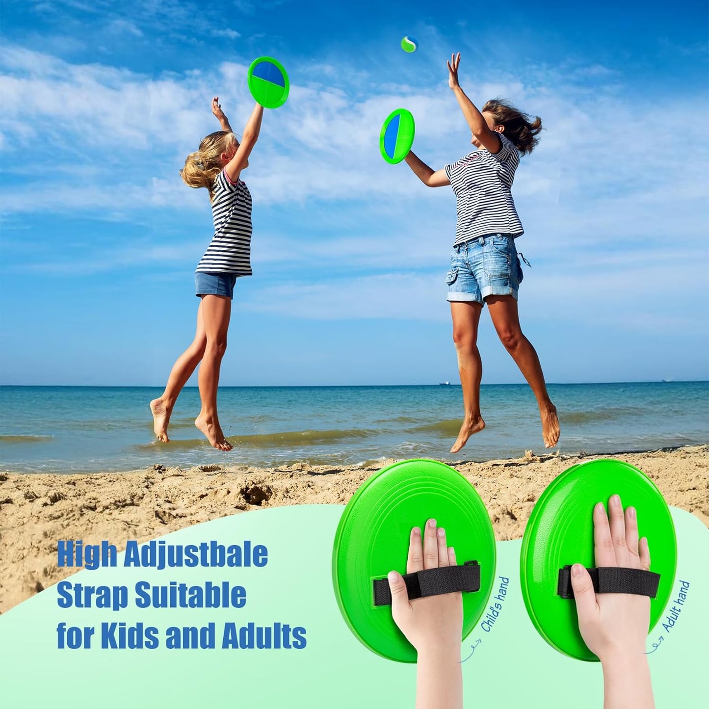 PlayZap Upgraded Toss & Catch Ball Set – Kids Outdoor Baseball Toy for Beach, Pool & Backyard Play