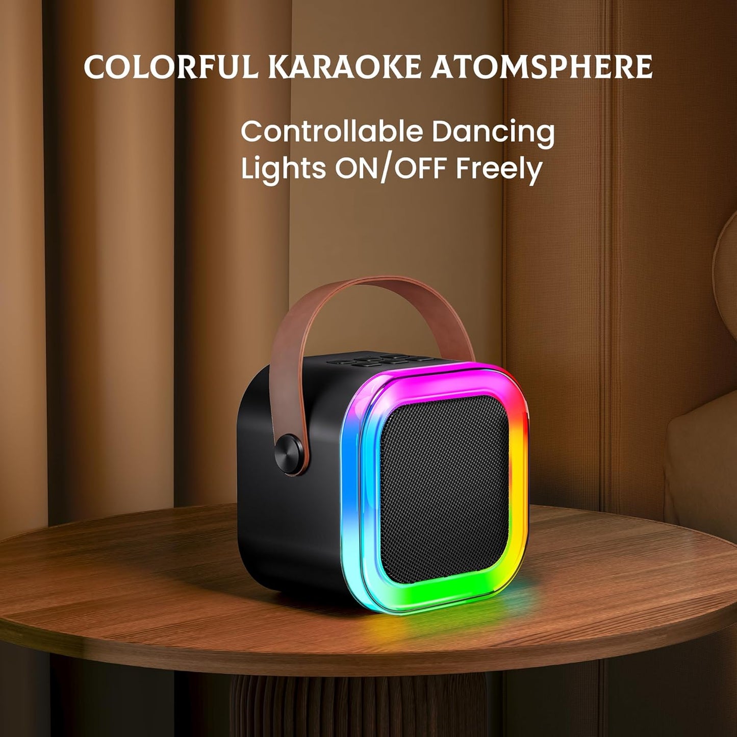 Mini Karaoke Machine for Kids, 2025 TOP Toys Christmas Birthday Gifts Ideas for Girls Ages 4, 5, 6, 7, 8, 9, 10, 12+ Years Old, Portable MP3 Player with 2 Wireless Mics for Party
