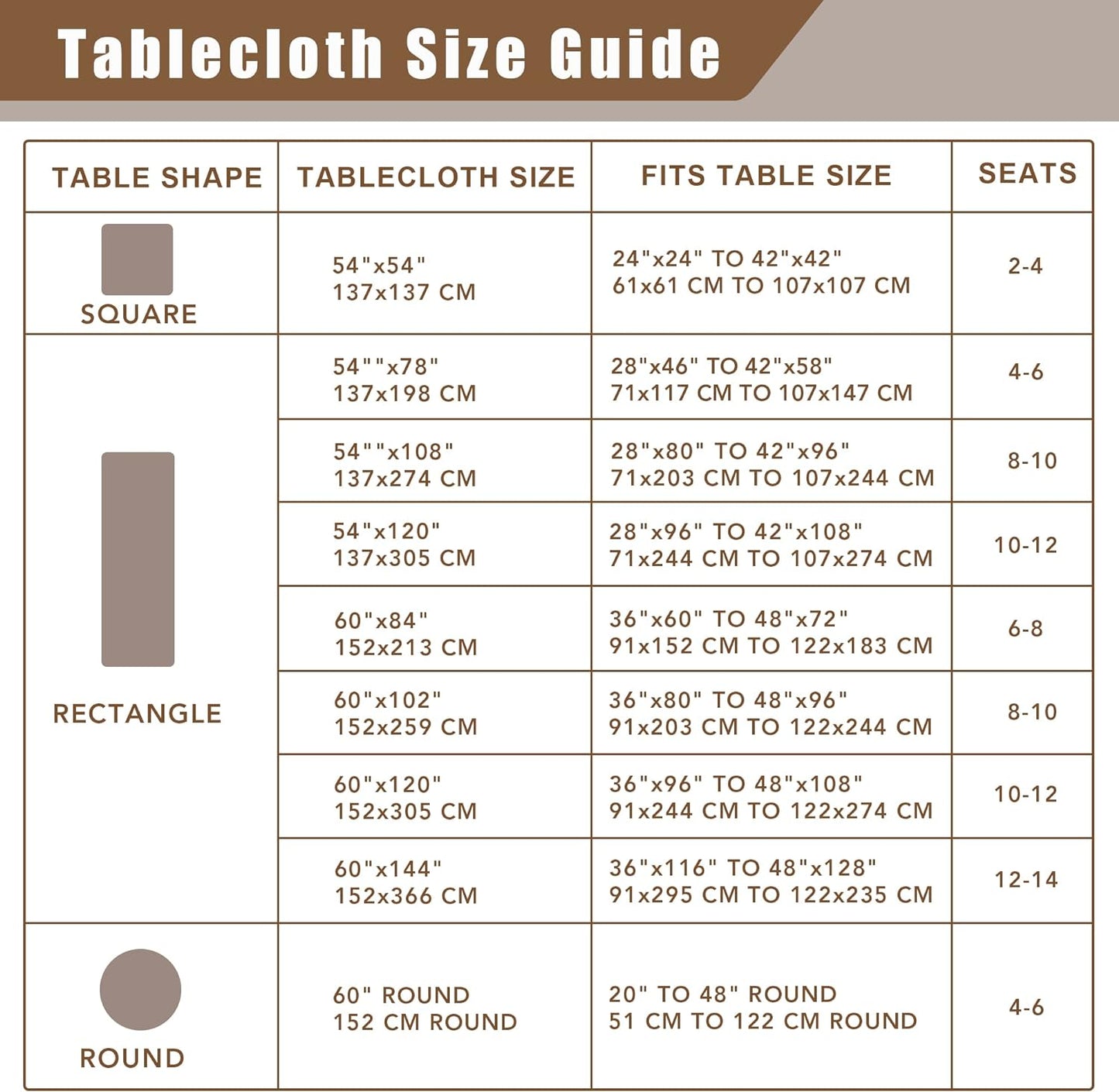 Fitable Faux Linen Round Tablecloths 60 Inches - 6 Pack Neutral Table Clothes Faux Burlap Table Covers for Kitchen, Dining Room, Party, Farmhouse, Outdoor (Great for 20"-48" Round Tables, Nature)