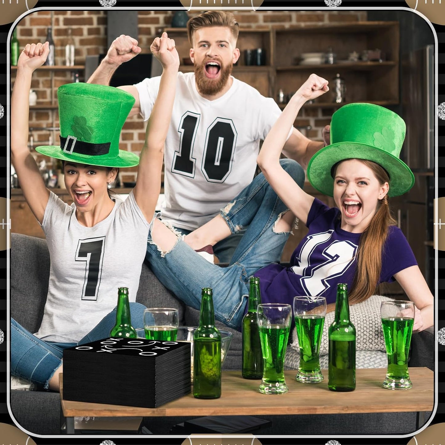 100 Pcs Football Napkins Bulk, Football Themed Party Supplies, Disposable Sports Dinner Paper Napkins for Guest Hand Paper Towels Birthday Party Favors