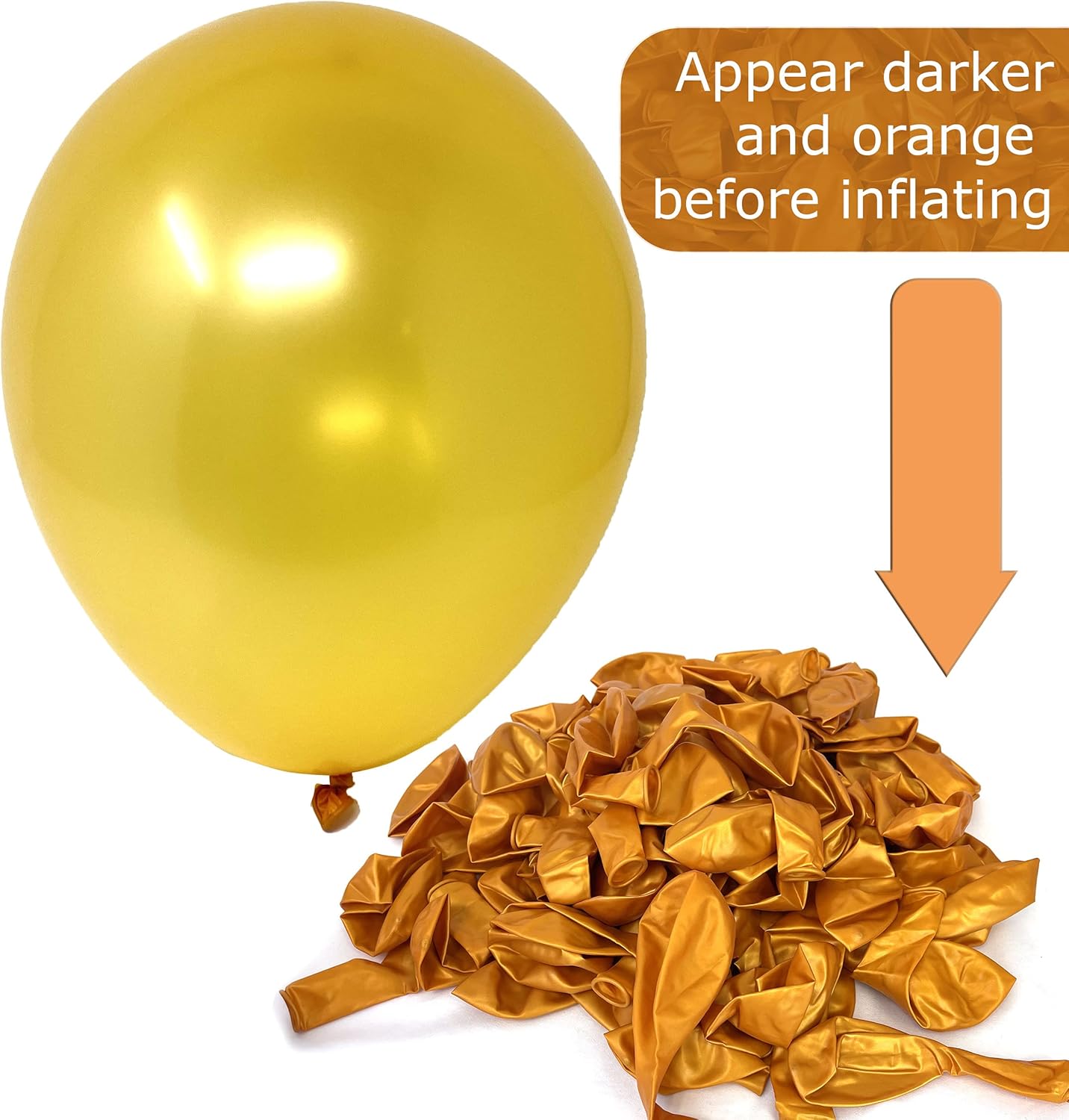 Allgala Gold Balloons 50 Pack 12 Inch Helium Grade Latex Bulk Balloon Pack Ideal for Birthday, Wedding, Bridal Party Baby Shower Decorations