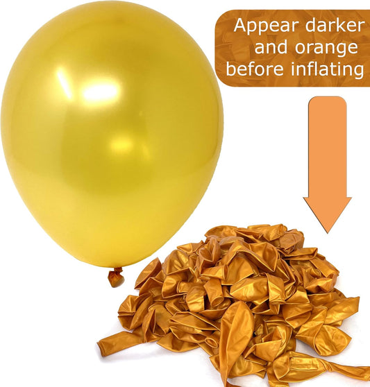 Allgala Gold Balloons 50 Pack 12 Inch Helium Grade Latex Bulk Balloon Pack Ideal for Birthday, Wedding, Bridal Party Baby Shower Decorations