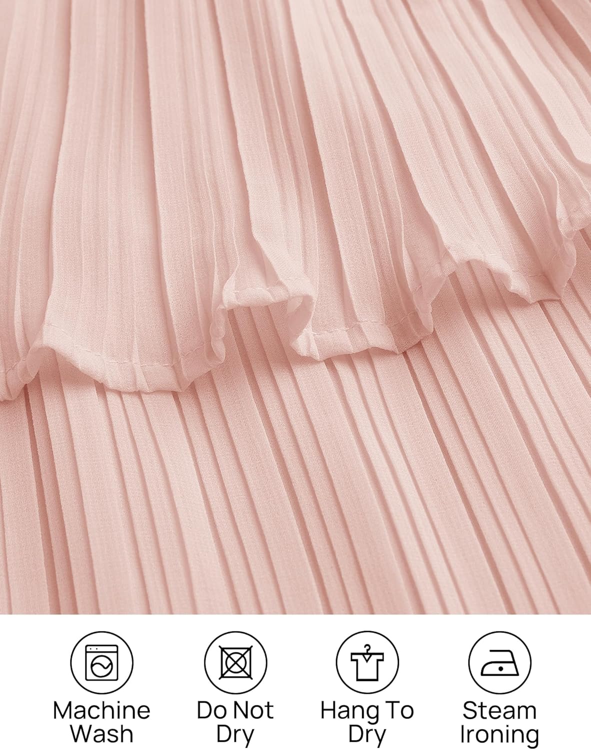 ZESICA Women's 2025 Long Sleeve Crew Neck Ruffle Tiered Layered Chiffon Flowy Swing Long Midi Dress