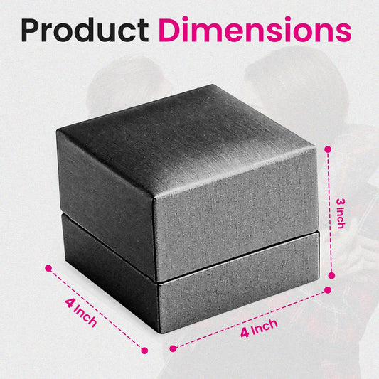 Novel Box Silver Jewelry Box for Watch/Bangles 4x4x3 Inches - Watch/Bangle Gift Box for Proposal Wedding Engagement - Faux Leatherette Jewelry Display Box - Gift Presentation Boxes for Watch/Bangles