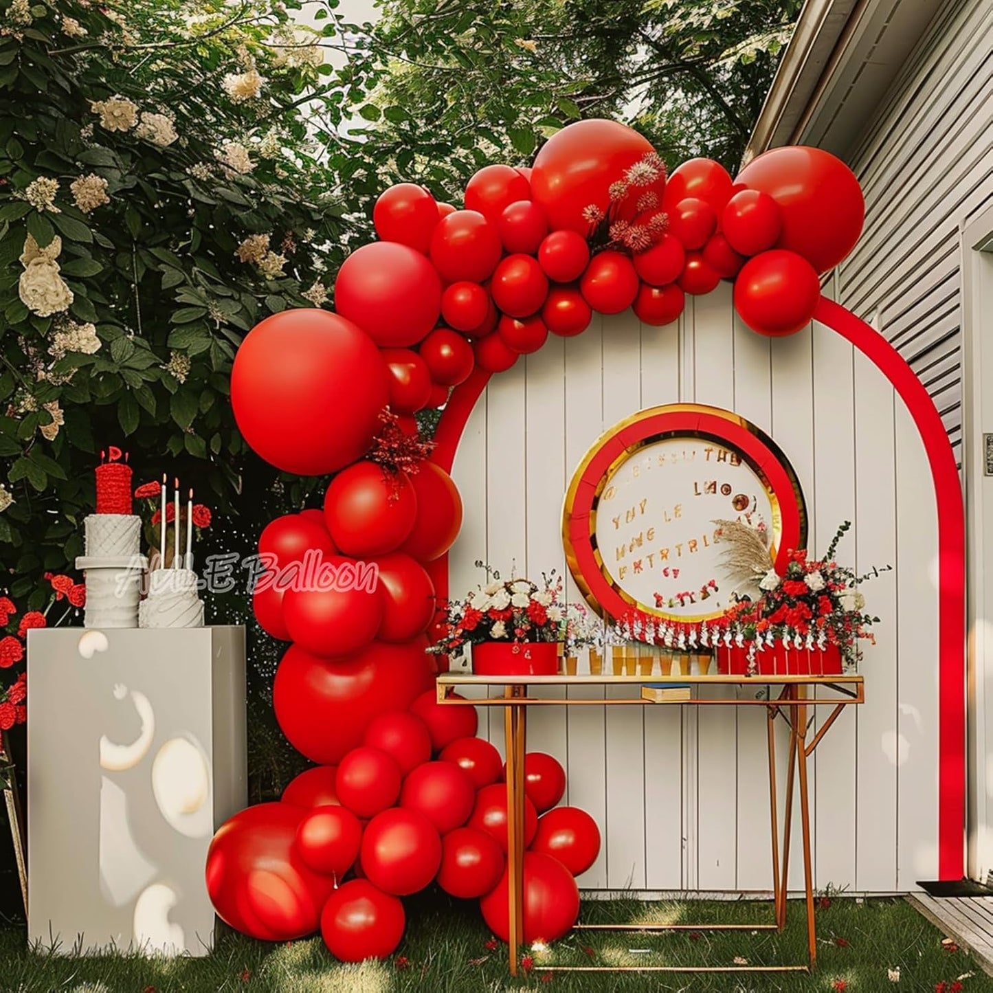 AULE Red Balloons 5 inch 50 Pcs Latex Balloons Helium Shiny Thicken Balloon Perfect Party Decoration for Wedding Birthday Baby Shower Graduation Carnival