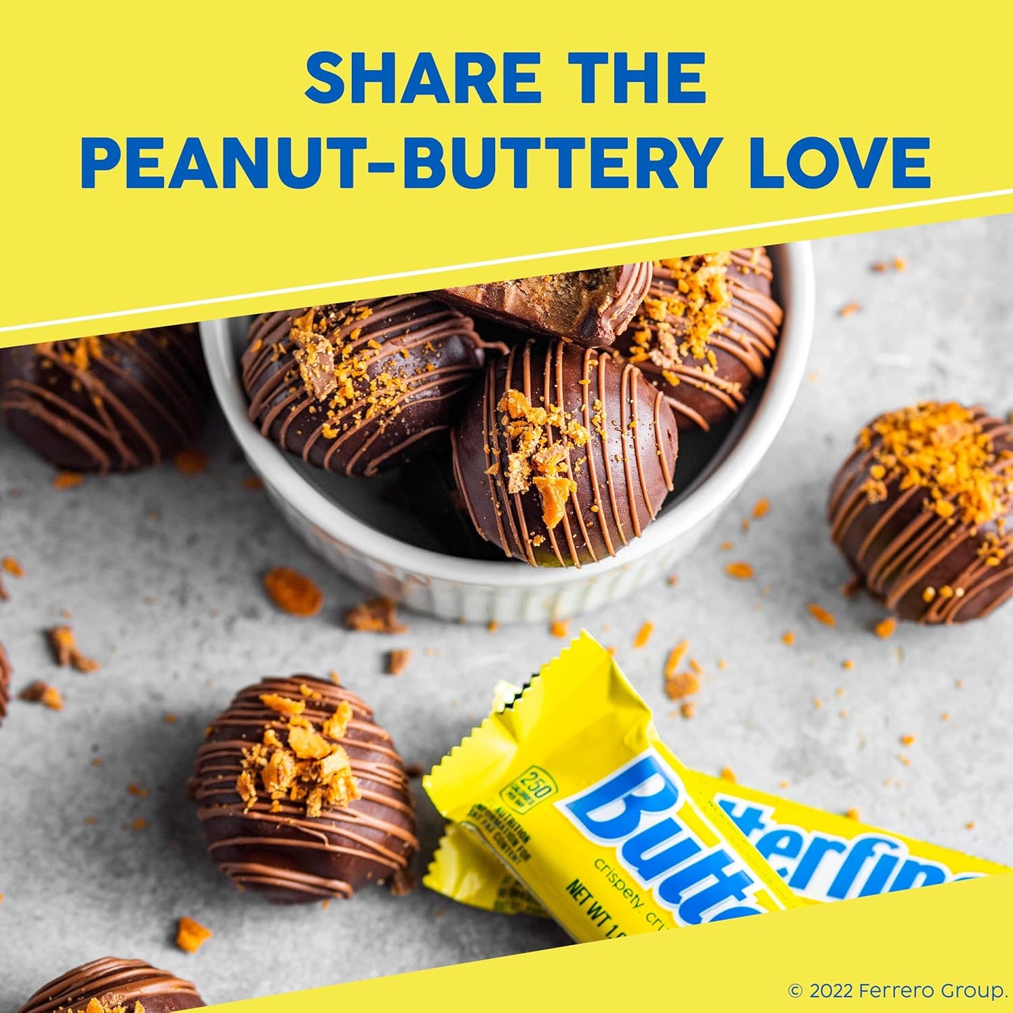 Butterfinger Chocolatey, Peanut-Buttery, Share Size Individually Wrapped Candy Bars, 3.7 oz each (Pack of 2)