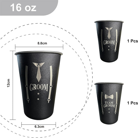 TEAM GROOM Groomsmen Gifts Cups 8 pcs Bachelor Party Favors Groomsmen Tumblers(Team Groom)