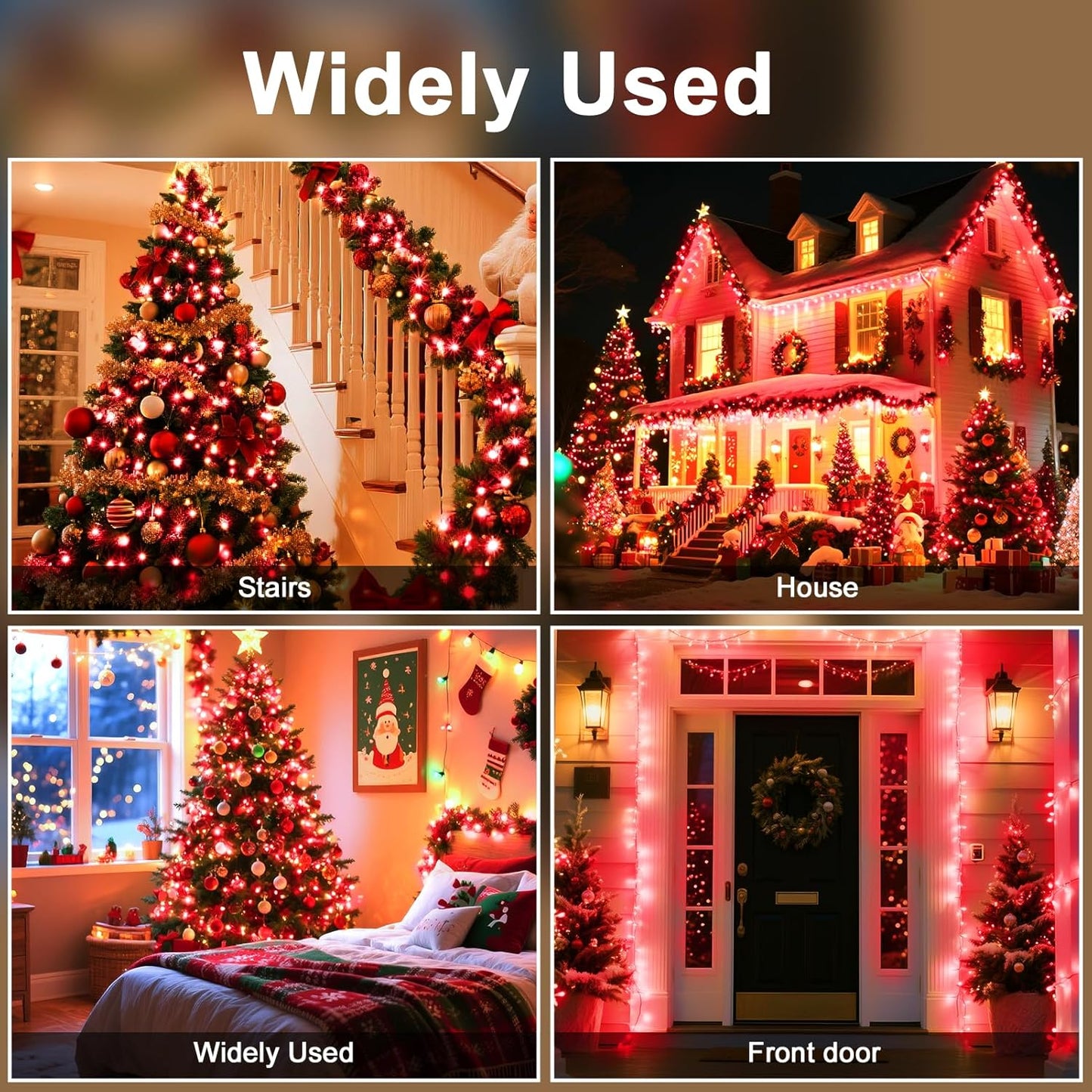 393 FT 1000 LED String Lights Outdoor Indoor, Christams String Lights Waterproof 8 Modes & Timer, Fairy Lights Plug in for Bedroom, Weeding, Patio, Party, Holiday,Christmas Decor (Red)
