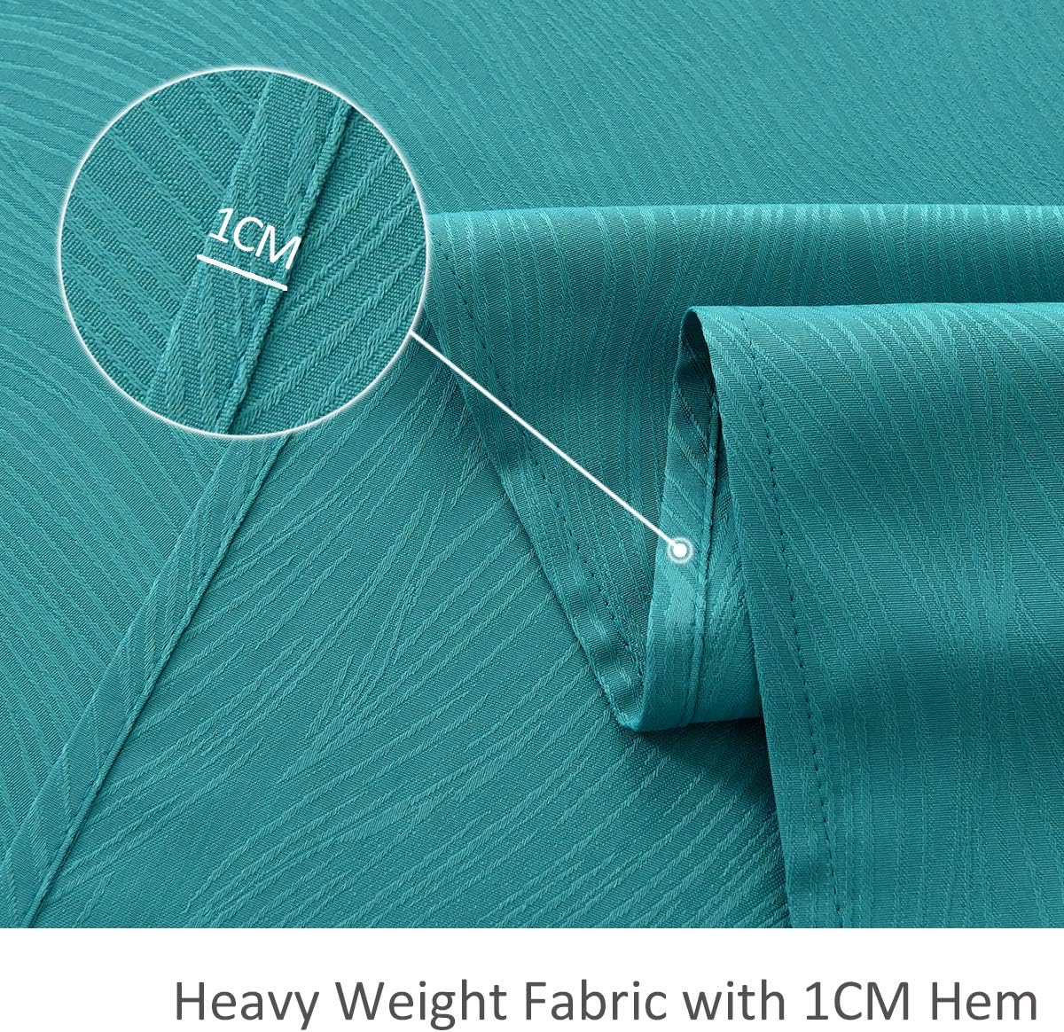 maxmill Jacquard Tablecloth Swirl Design Water Resistance Spillproof Antiwrinkle Heavy Weight Soft Table Cloth for Buffet Banquet Parties Event Holiday Dinner Rectangle 60 x 84 Inch Teal