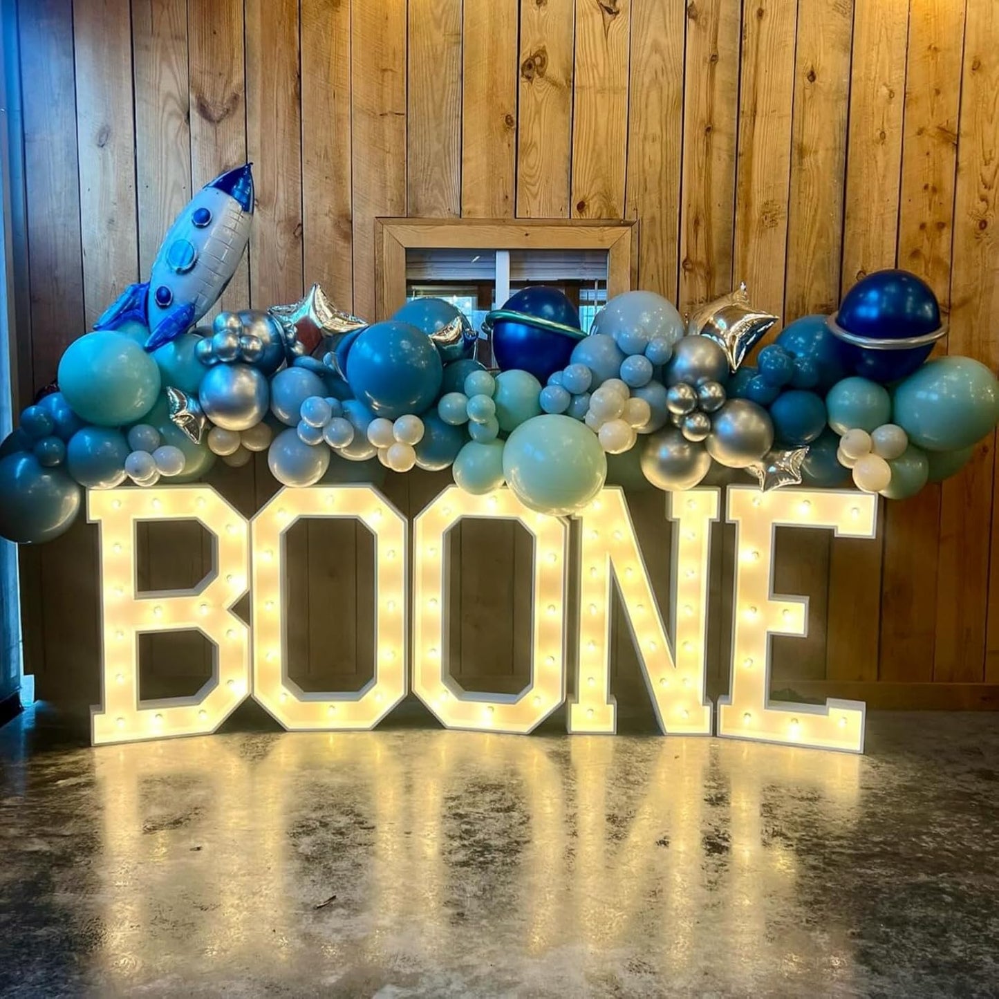 First Trip Around The Sun Balloons Arch Outer Space Astronauts Birthday Party Decorations Royal Blue Gray Beige Dusty Green White Gold Long Balloons Onyx Black Latex Helium Balloon