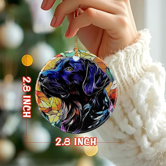 Black Labrador Retriever Ornament, Christmas Ornament – Christmas Tree Decor, Holiday Decoration, Stocking Stuffer, Festive Gift Idea, Gifts for Dog Lover, Dog Owner, Friends, and Family