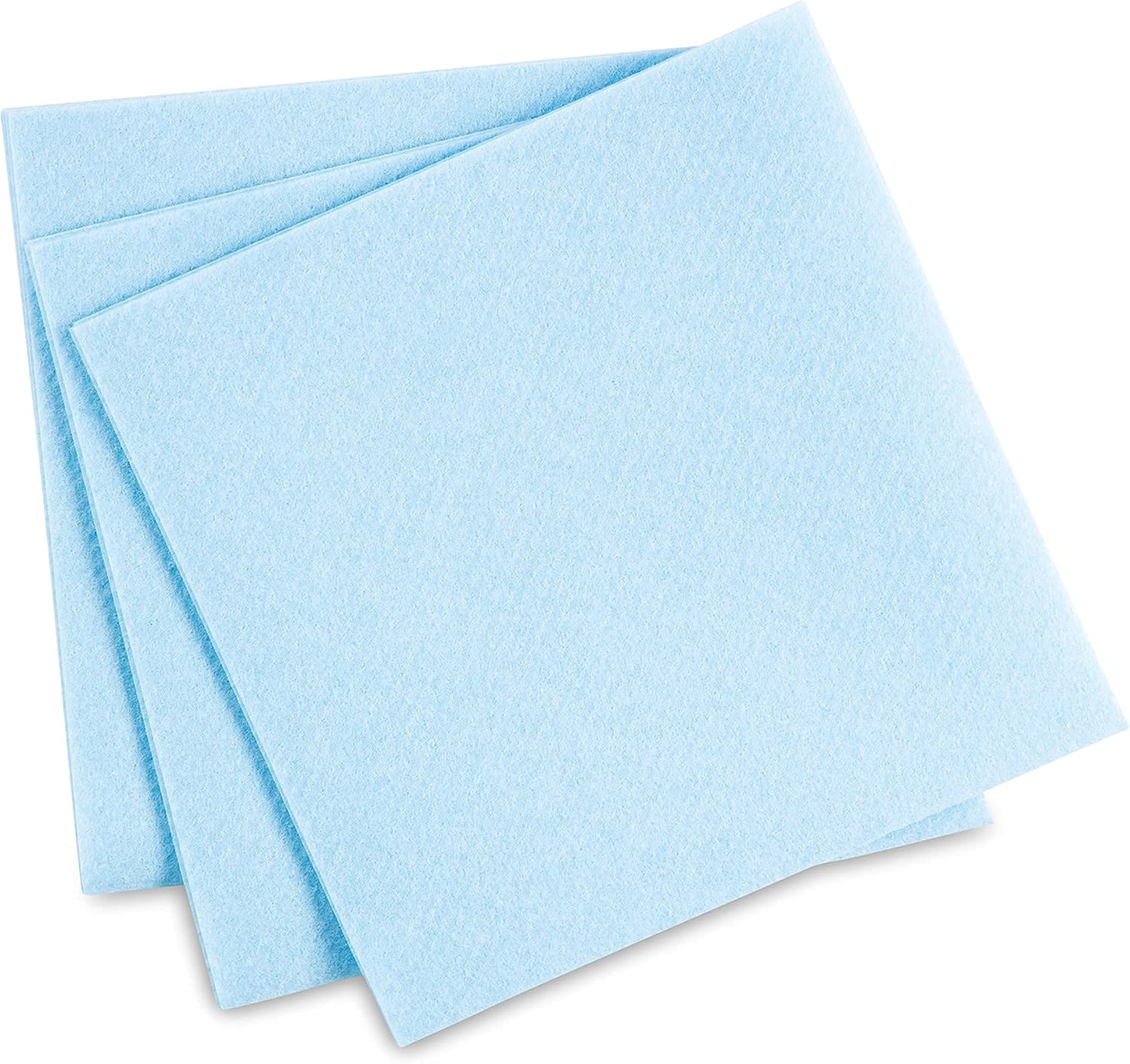 AMERICAN HOMESTEAD Light Blue Cocktail Napkins - Premium 4" x 4" Disposable Linen-Like Beverage Napkins - Bulk Square Party Bar Serviettes for Weddings, Parties, and Events- 100 Count