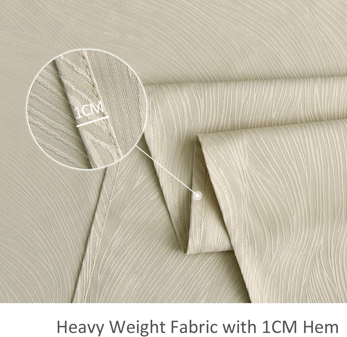 maxmill Jacquard Table Cloth Swirl Design Water Proof Wrinkle Free Heavy Weight Soft Tablecloth Decorative Fabric Table Cover for Outdoor and Indoor Use Rectangular 60 x 104 Inch Beige