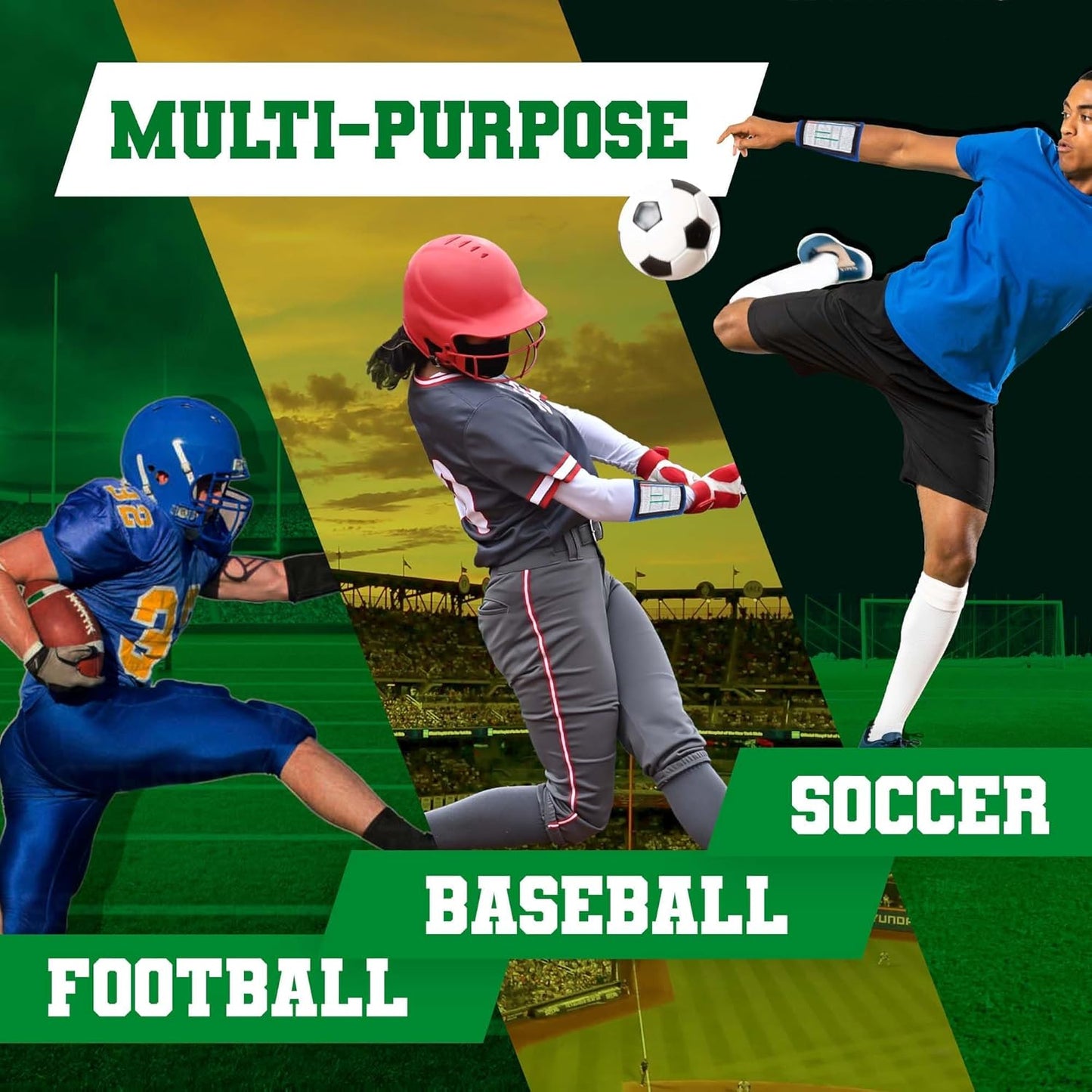 Football Play Wristbands - Youth Quarterback Gear - Wristband Playbook - Softball Wristbands for Signs