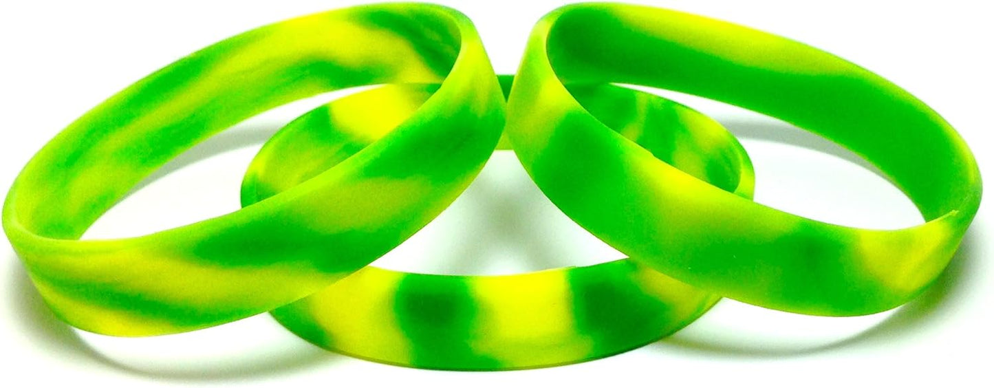 TheAwristocrat 1 Dozen (12) Multi-Pack Blank Rubber Wristbands Silicone Bracelets - Select from a Variety of Colors