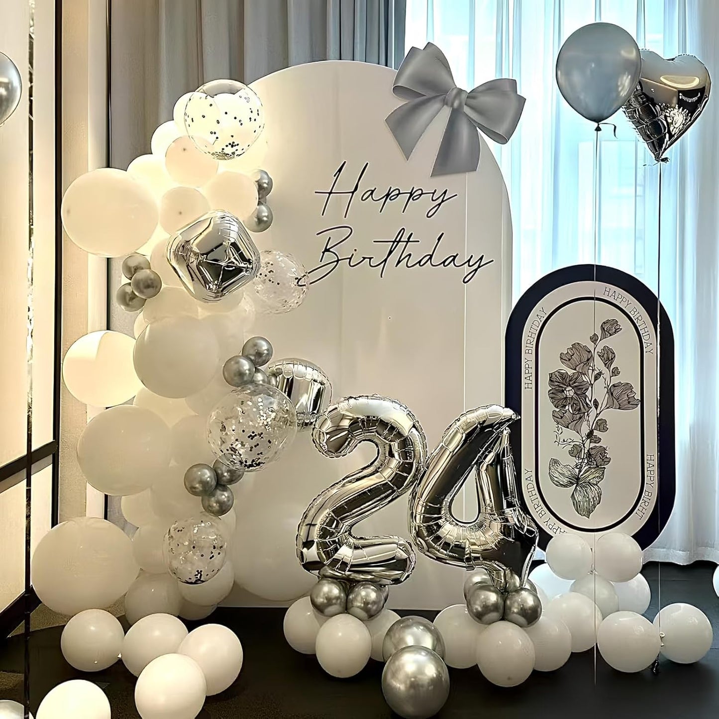 White Latex Balloons, 100pcs 12inches Round Helium Balloons or White Themed Wedding Graduation Birthday Party Backdrop 4th of July Decorations Independence Day