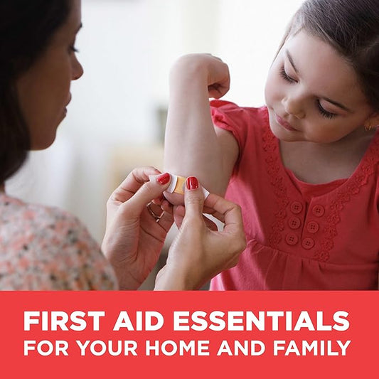 All-Purpose Portable Compact First Aid Kit for Minor Cuts, Scrapes, Sprains & Burns, Perfect for Home, Car, Travel, Camping Essentials & Outdoor Emergency Kit, 160 Pieces