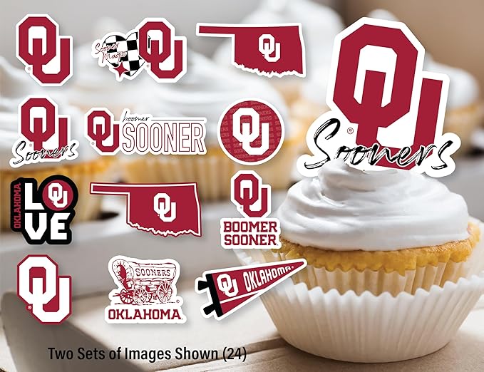 University of Oklahoma Party Supplies for Football, Birthday Gift, Graduation Party Banner and Cake Toppers (42 Pieces) (Oklahoma Sooners)