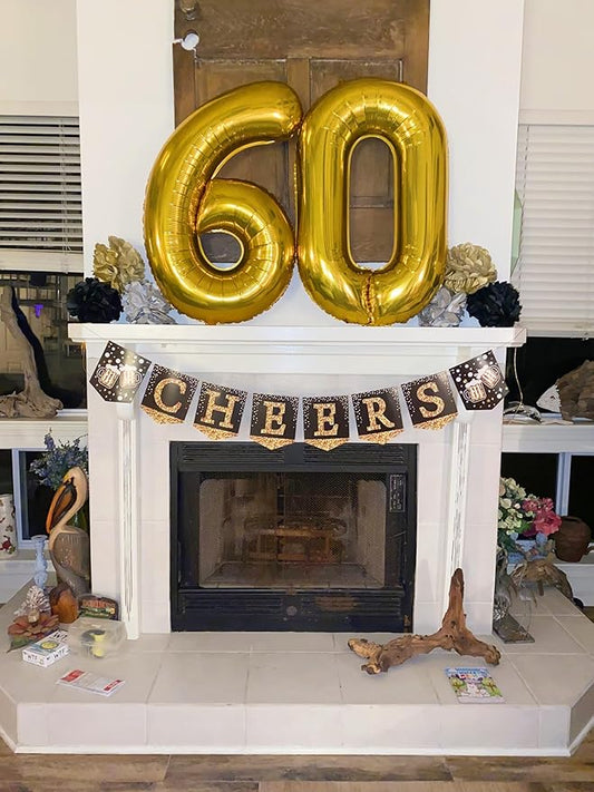Number 6 Balloon 40 Inch, 6 7 Six Seven Birthday Decorations, 6th Birthday Balloon for Men Women, Gold 16 60 61 65 Numbers Balloons Party Wedding Events Decorations