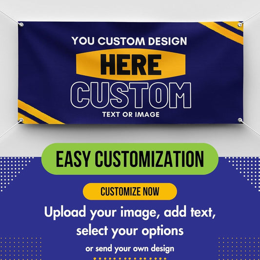 Personalized Custom Vinyl Banner Printing Indoor or Outdoor use Printed Business Event Birthday Party Large Custom Vinyl banner for Party Decoration Factory of Stickers (4'x5')