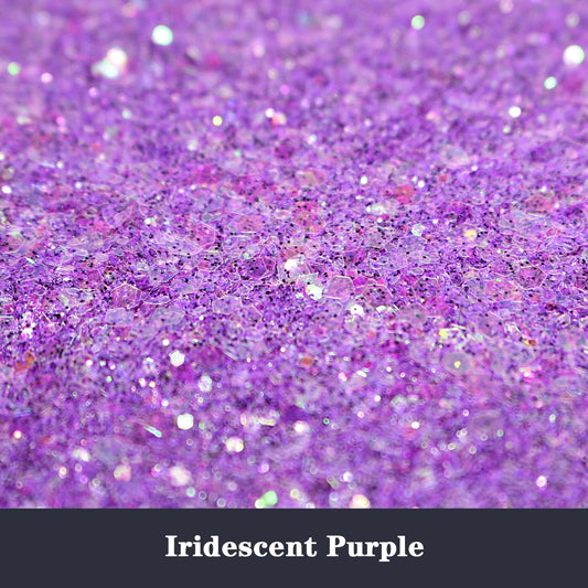 Holographic Chunky Glitter, 190g/6.7oz Chunky and Fine Mixed Craft Glitter, Bulk Laser Sequin Glitter for Face Body Nail Art,Epoxy Resin Tumbler Jewelry Making Glitter (IRI Purple)