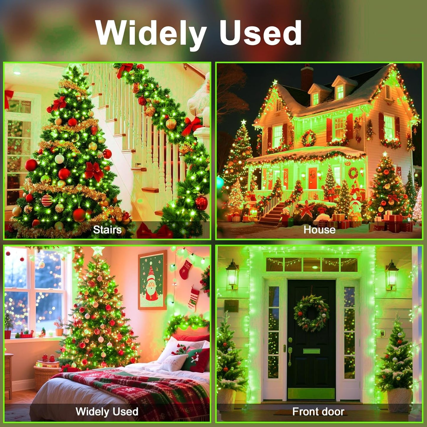 328 FT 1000 LED String Lights Outdoor Indoor, Christams String Lights Waterproof 8 Modes & Timer, Fairy Lights Plug in for Bedroom, Weeding, Patio, Party, Holiday,Christmas Decor (Green)