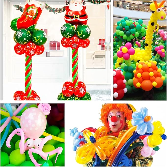 Blue 260 long Balloons 100 Pack Dark Blue Modeling Long Magic Balloons Thickening Latex Twisting DIY Animal Balloon for Birthday Wedding Christmas Festival Party Decoration (Dark Blue Long Balloons)