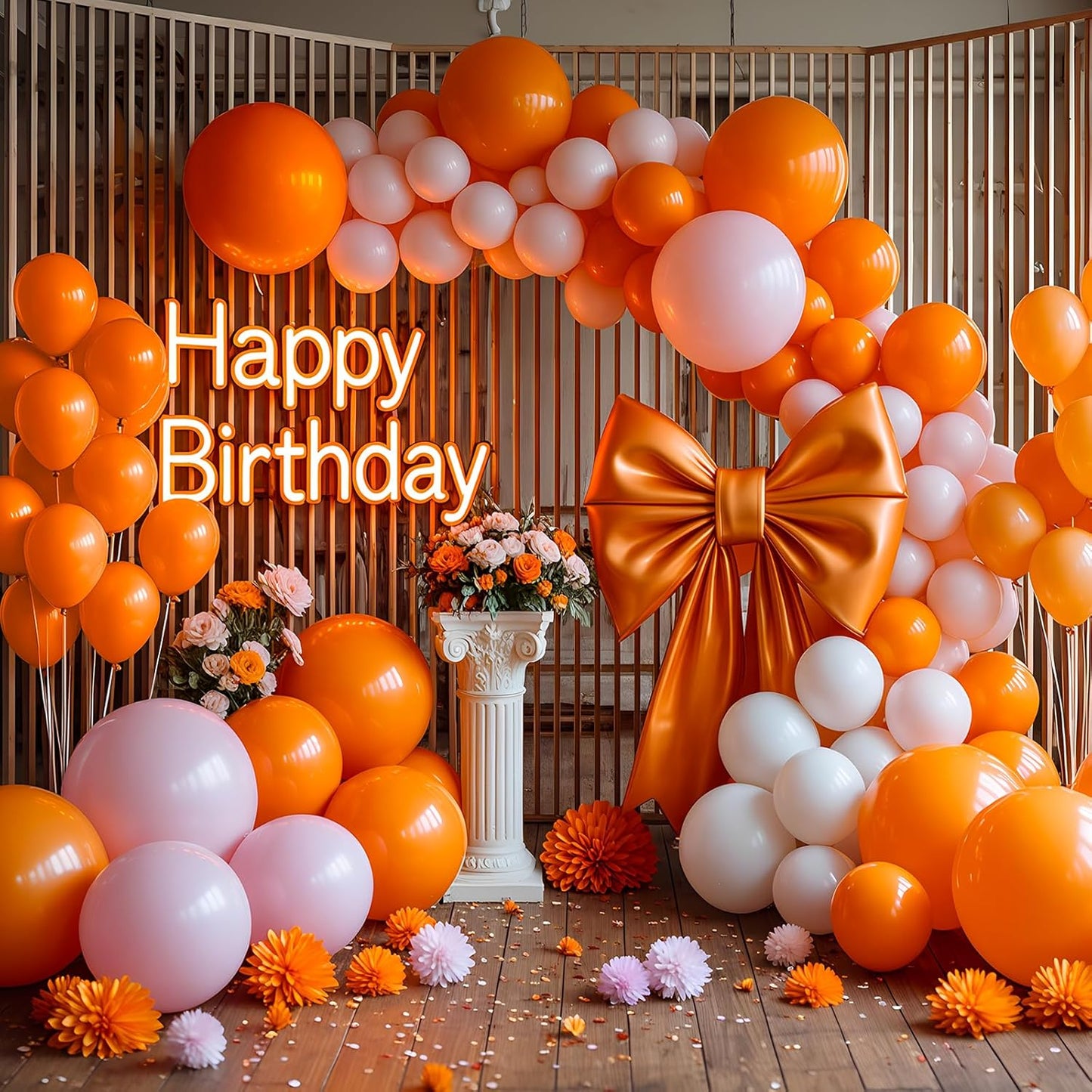 Orange Balloons 100 Pack – 12 Inch Orange Latex Balloons for Halloween, Thanksgiving, Baby Shower & Birthday Party
