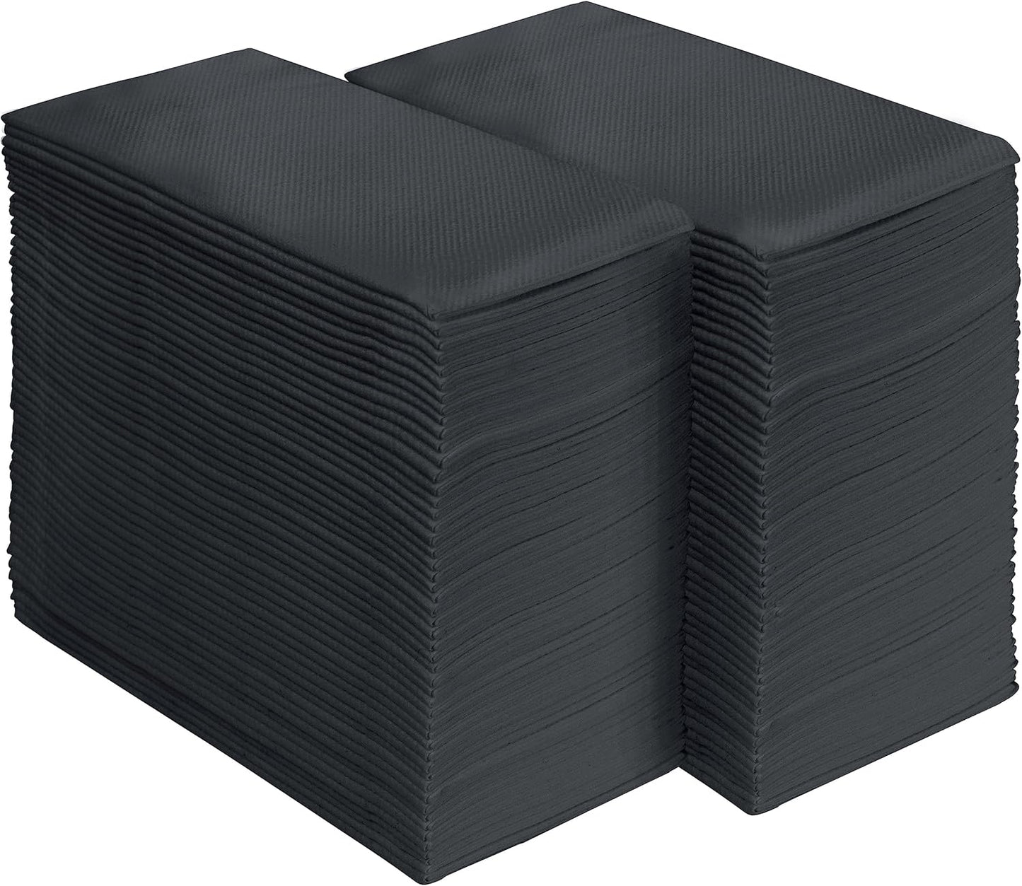 American Homestead Paper Napkins – Disposable Linen-Like Dinner Napkins for Weddings, Parties & Restaurants – 15.75" x 15.75" Black, 100 Count Bulk Pack