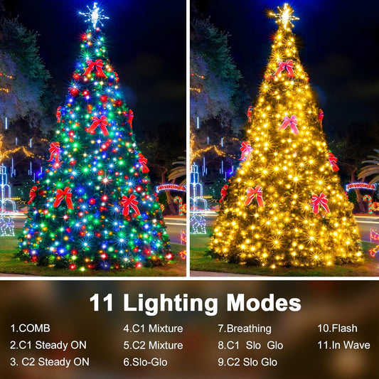 328 FT 1000 LED String Lights Outdoor Indoor, Christams String Lights Waterproof 8 Modes & Timer, Fairy Lights Plug in for Bedroom, Weeding, Patio, Party, Holiday,Christmas Decor
