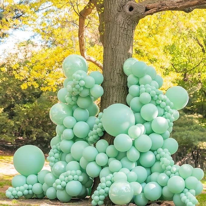 Mint Green Balloons 12inch, Mint Latex Balloon 50pcs Party Balloons for Wedding Baby Shower Birthday Party Decorations