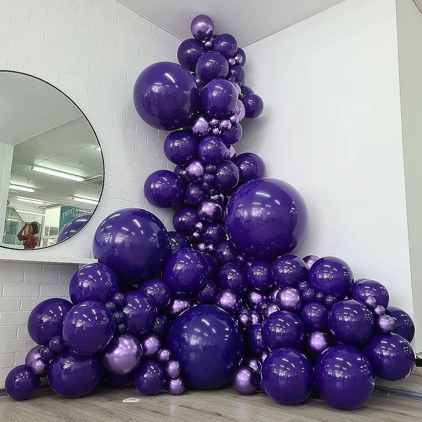 Purple Balloons 5 Inch, 60 Pcs Small Dark Purple Balloon Royal Purple Latex Balloons for Arch 5'' Mini Deep Purple Helium Balloons for Wednesday Birthday Halloween Graduation Party Decorations