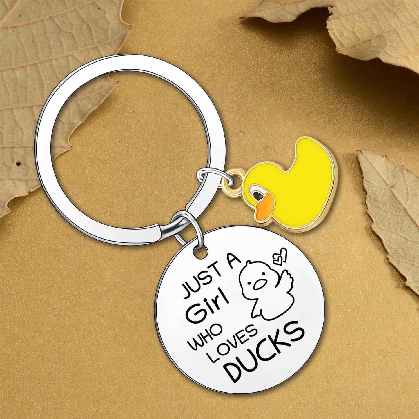 Waeceip Cute Duck Keychain for Duck Lovers Gifts for Women Ducks Themed Gift for Friends Sister Besties Daughter Christmas Birthday Present Cute Ducks Keychain Accessories