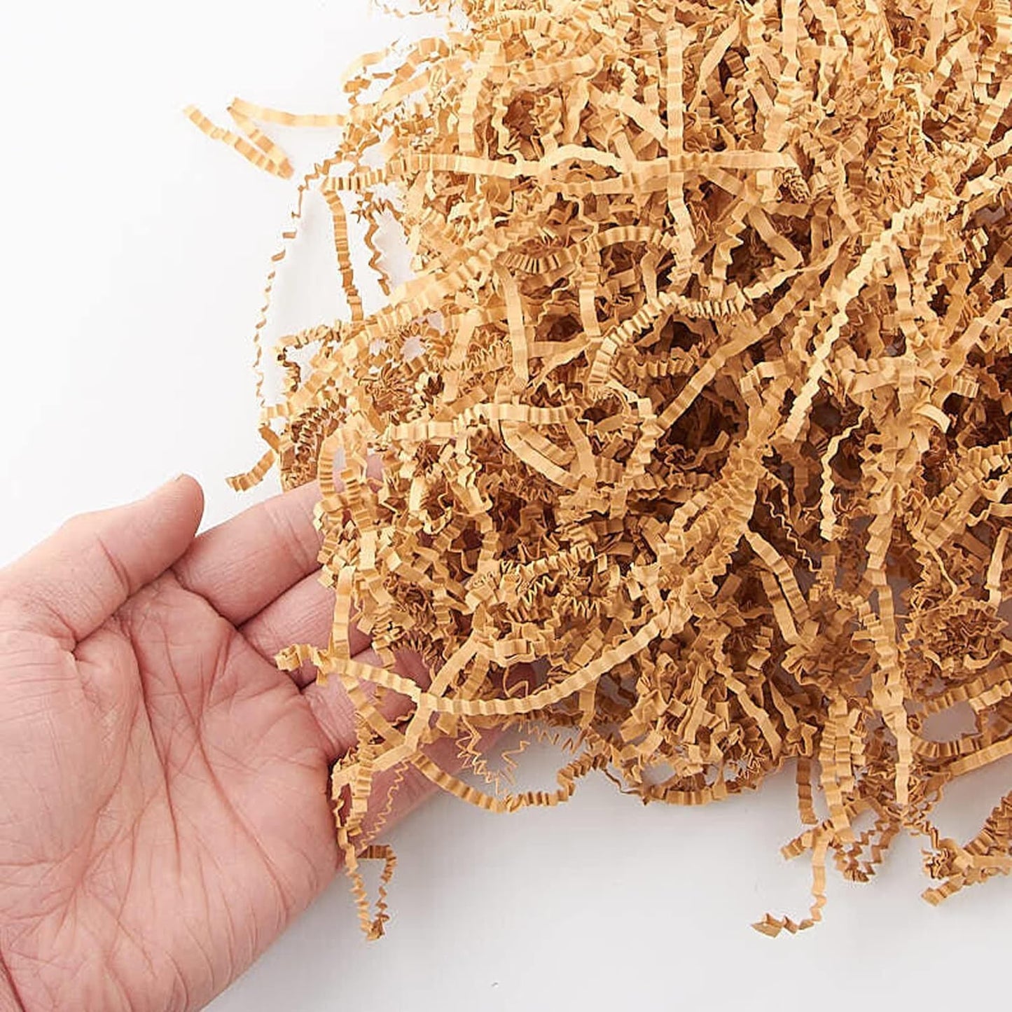 Uptotop 1/2LB Crinkle Cut Paper Shred Filler for Gift Wrapping Basket Filling, Birthday, Christmas, Thanksgiving, Wedding, Mother's Day, Kraft