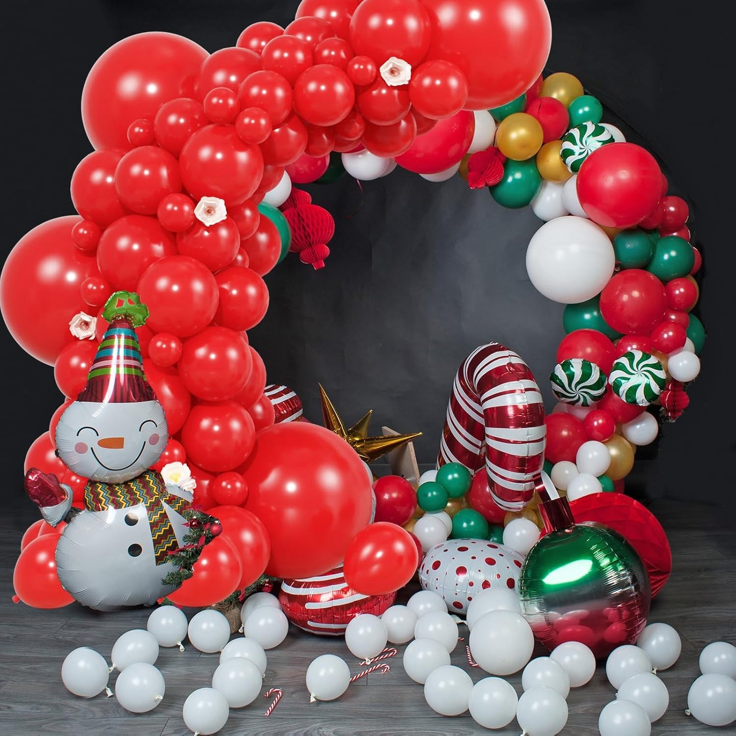104pcs Red Balloons - 18/12/10/5Inch Red Latex Balloons Garland Arch Different Sizes Pack for Anniversary, Wedding, Valentine's, Casino Theme Night Party Decorations