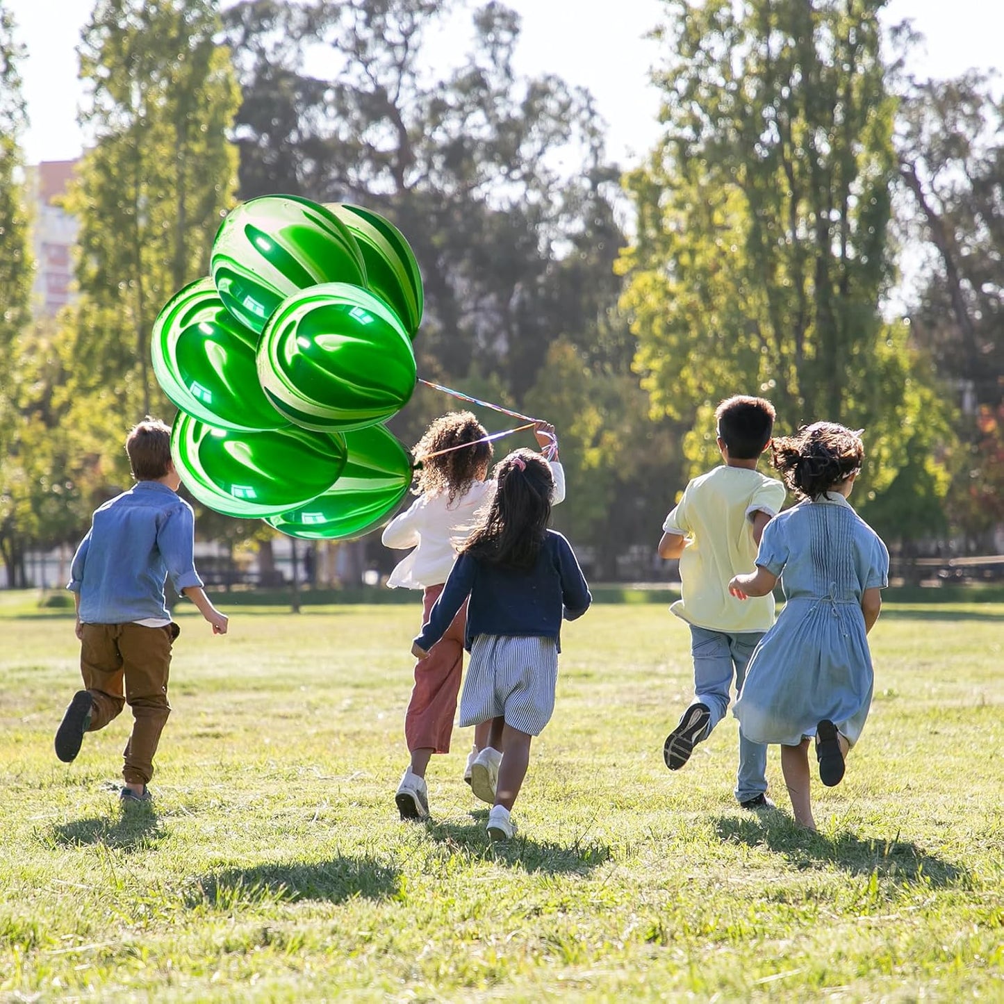 Green Marble Balloons Marbled Agate Latex Balloons 12 Inch 50 PCS Swirl Balloons for Tie Dye Balloons Party Chrismas Decoration Summer Jungle Rain Forest Themed Event