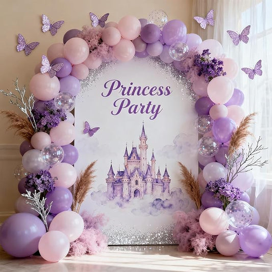 Patimate Light Purple Balloons - 100pcs 12 Inch Pastel Purple Latex Party Balloons for Baby Shower Gender Reveal Fairy Birthday Engagement Wedding Party Decorations