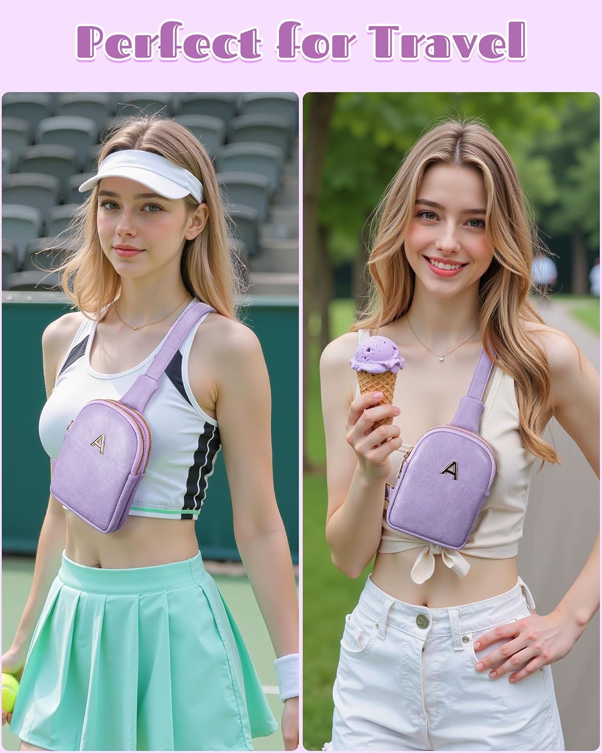 Gifts for 8-10, 11-14, 15-19 Year Old Girls Trendy, Initial Mini Cross Body Bag, Personalized Gifts for Girls, Lightweight Handbags for Women, Travel Shoulder Purse with Adjustable Strap
