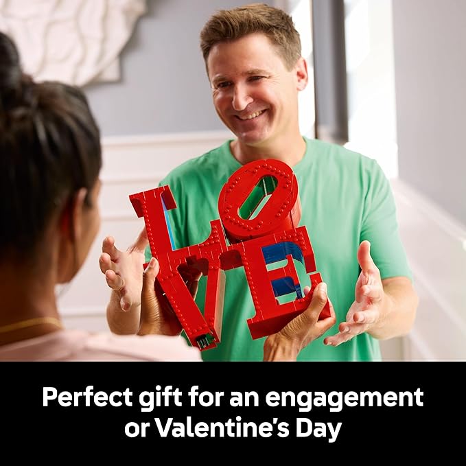 LEGO Art Love Collectible Building Set - DIY Kit for Adults, Ages 18+ - Gift for Valentines Day - Home Decor to Display on Table - 31214