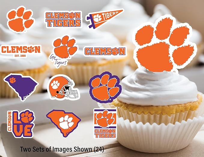 Clemson Party Supplies for Football, Birthday Gift, Graduation Party Banner and Cake Toppers (42 Pieces) (Clemson Tigers)